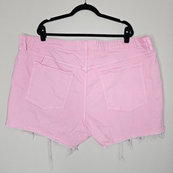 Old Navy 26 Denim Shorts Pink OG Straight Cut Off High Rise 3" Coquette Summer - Picture 3 of 5